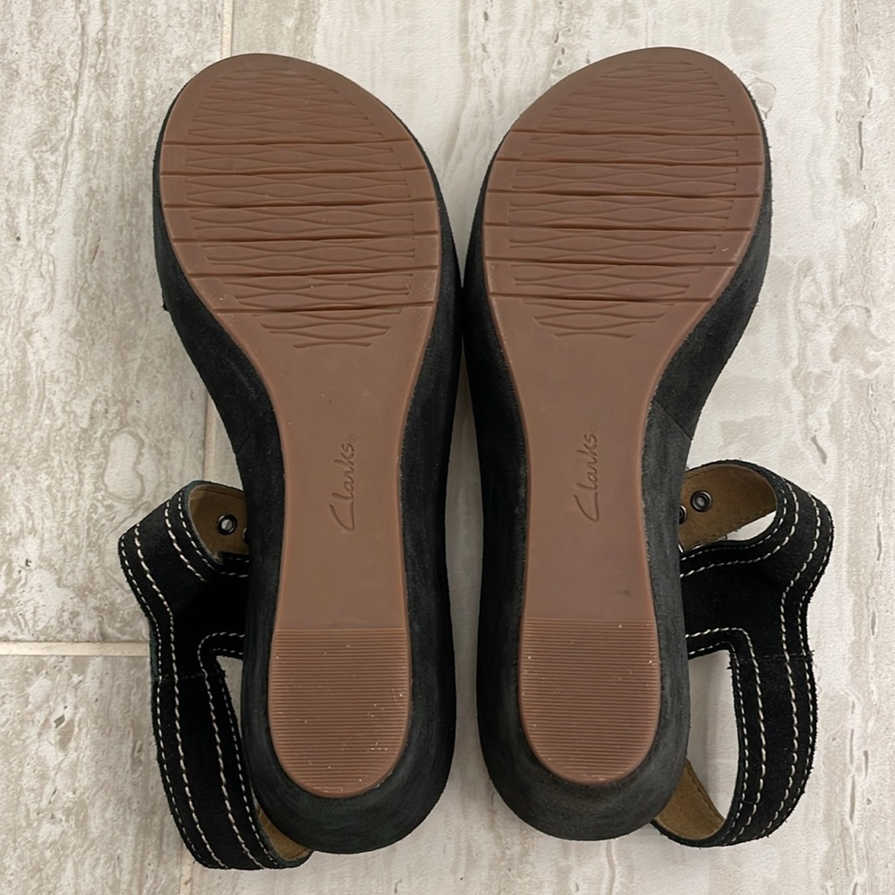 CLARKS Artisan Women’s Aisley Orchid Wedge Sandal Size 12M - Picture 8 of 9